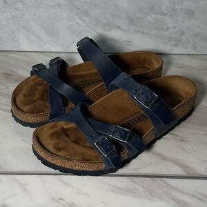 Birkenstock Women’s Size 36 Navy Blue Triple Strap Sandals